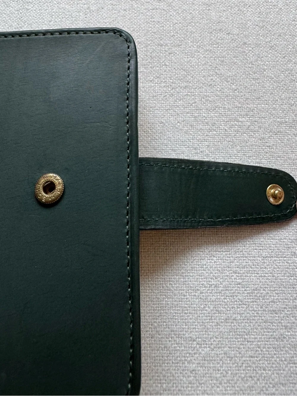 Coach Green Leather Snap Card Holder